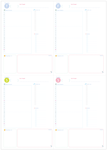 Printable Weekly Planner A4
